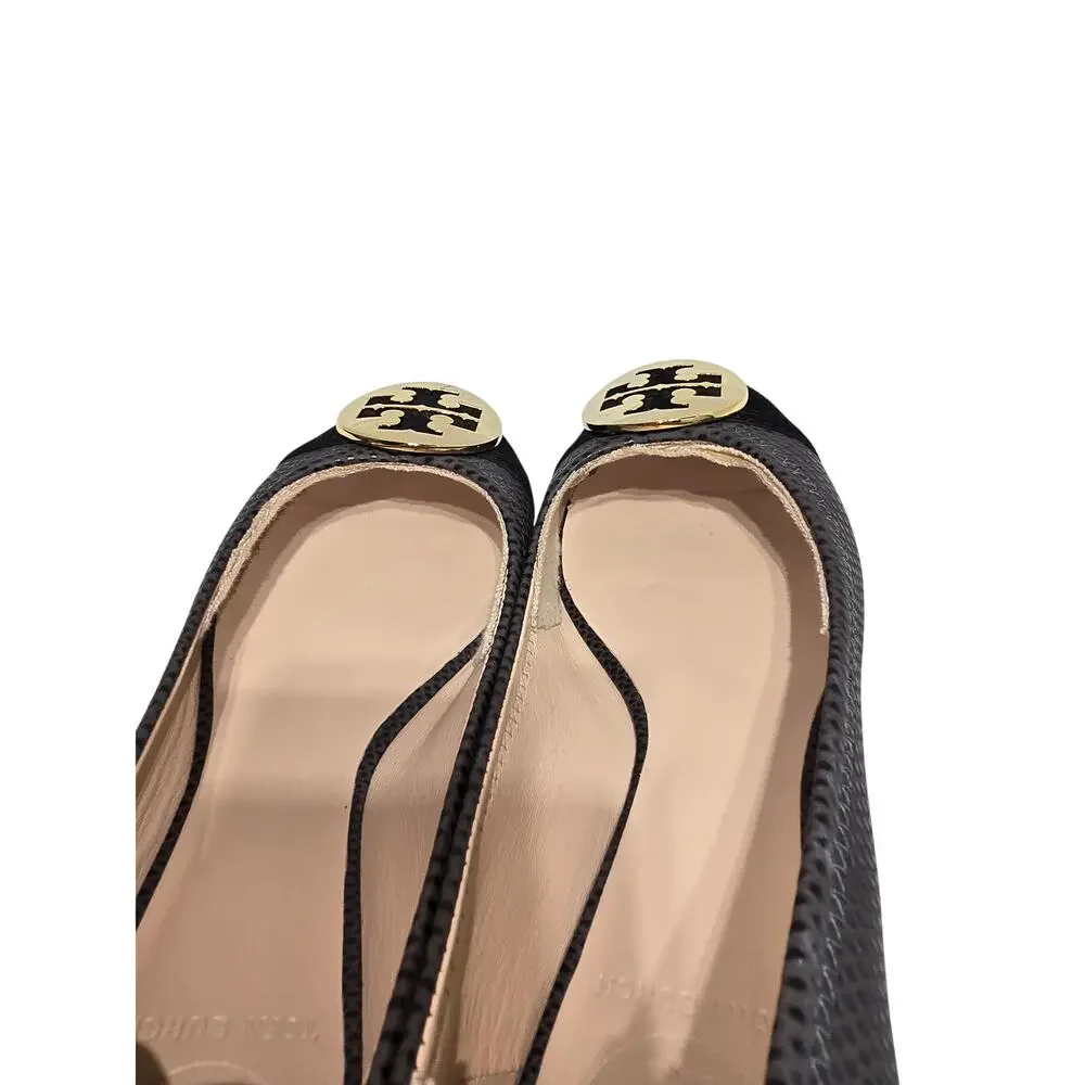 Tory Burch Benton‎ Ballet Flat Black Womens size 6.5
